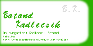 botond kadlecsik business card